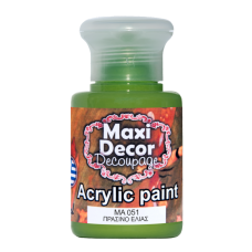 Ακρυλικό Χρώμα 60ml Maxi Decor Πράσινο Ελιάς MA051_MA051060